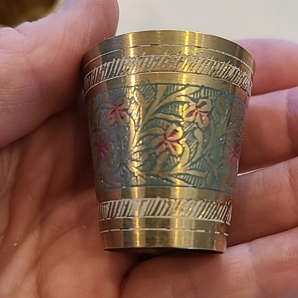Vintage brass green